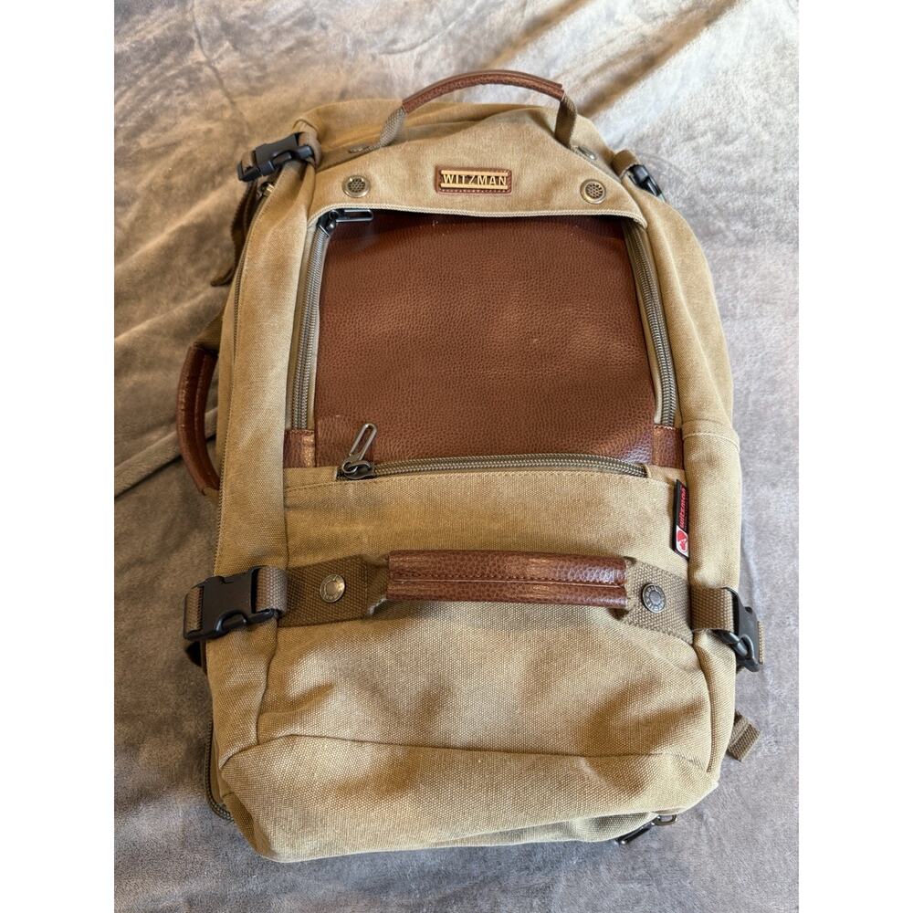 Witzman Travel backpack Canvas/Leather Utility Large Size
